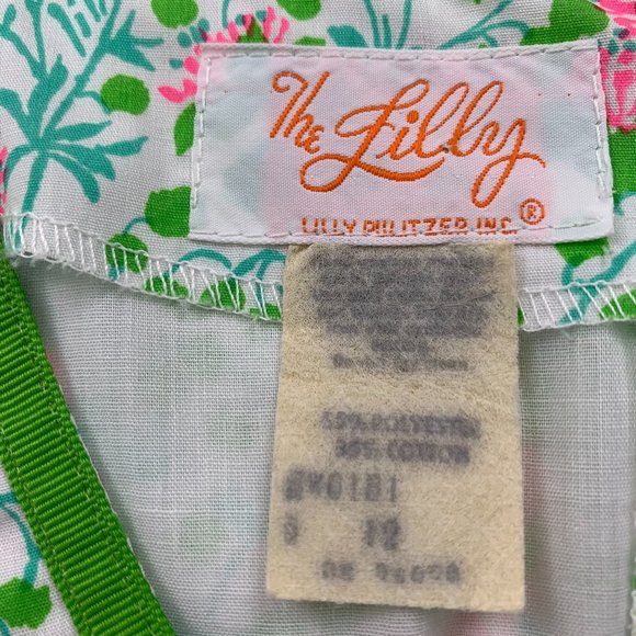 Vintage "The Lilly" Lilly Pulitzer 1960's Pink & Green Floral Dress Size Medium - Picture 5 of 16